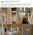 Jack and Co. scribbling scriptures on the wood frame.