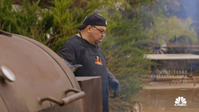 Jack coughing up smoke.