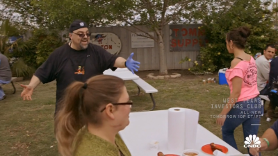 Jack bugging lunch participants.