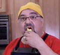 A screenshot from the video showing Jack stuffing his face.[33]